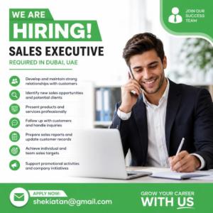 Sales Executive Required in Dubai