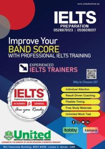 IELTS only in 1000 Grab this offer at United Institute.
