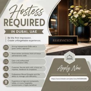 Hostess Required in Dubai