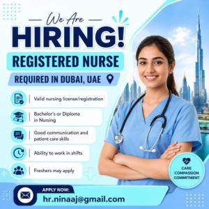 Registered Nurse Required in Dubai
