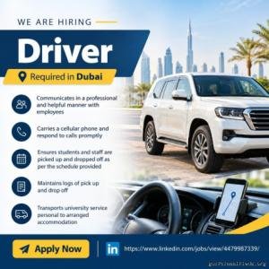 Driver Required in Dubai