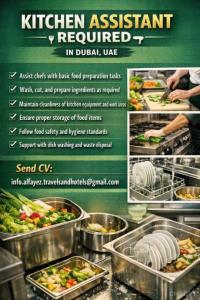Kitchen Assistant Required in Dubai