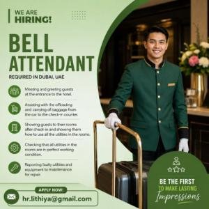 Bell Attendant Required in Dubai