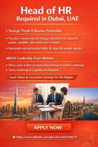 Head of HR Required in Dubai