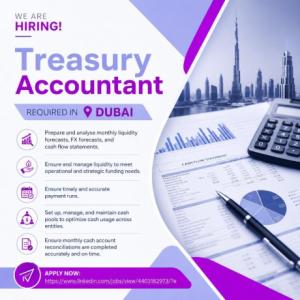 Treasury Accountant Required in Dubai