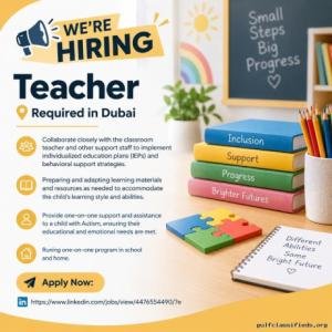 Teacher Required in Dubai