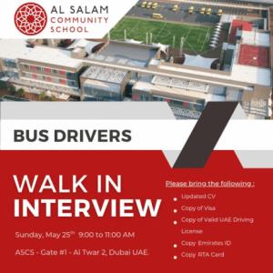 Hiring: Experienced School Bus Drivers in the UAE