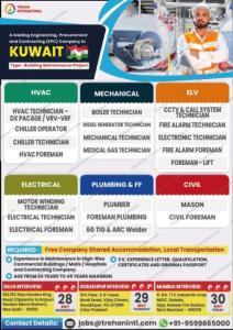 URGENT HIRING – KUWAIT | Building Maintenance Project
