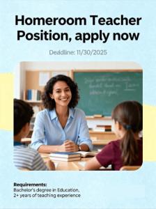 Homeroom Teacher Required