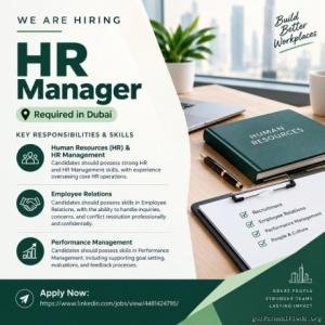 HR Manager Required in Dubai