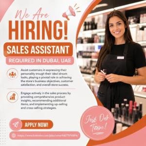 Sales Assistant Required in Dubai