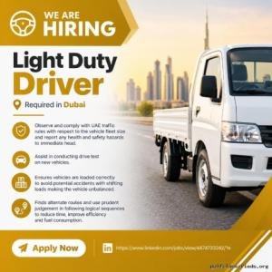 Light Duty Driver Required in Dubai