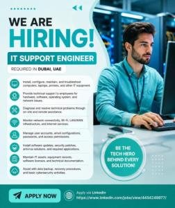 IT Support Officer Required in Dubai