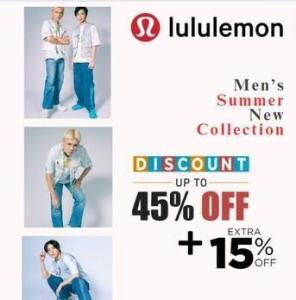 Lululemon Promo Code – Up To 45% + Extra 15 Percent OFF On Men’s Summer Collection