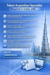 Talent Acquisition Specialist Required in Dubai