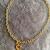 18k gold plated solid chain heart necklace