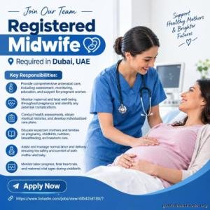 Registered Midwife Required in Dubai