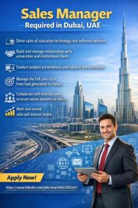 Sales Manager Required in Dubai