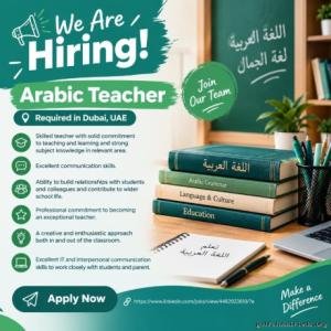 Arabic Teacher Required in Dubai