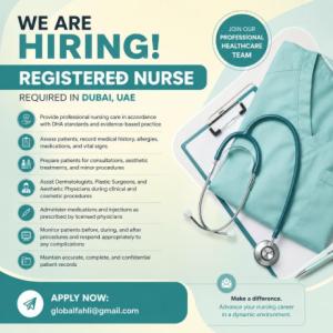 Registered Nurse Required in Dubai