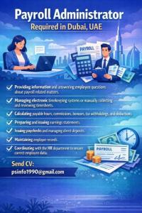Payroll Administrator Required in Dubai