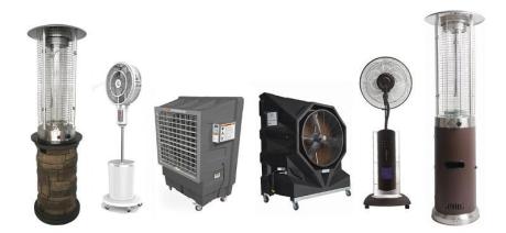 Outdoor cooling rentals in Dubai