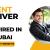 Urgent Driver Required in Dubai UAE