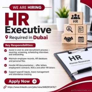 HR Executive Requried in Dubai