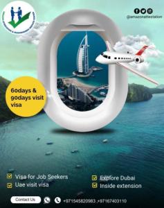Uae Visit visa & Tourist visa 60, 90 DAYS.