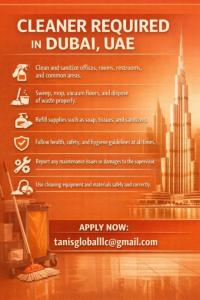 Cleaner Required in Dubai