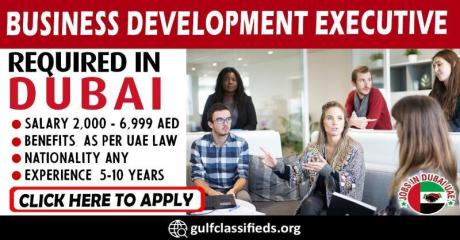 BUSINESS DEVELOPMENT EXECUTIVE REQUIRED IN DUBAI