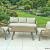 Sofa set aluminium beige rope style