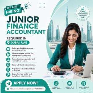 Junior Finance Accountant Required in Dubai