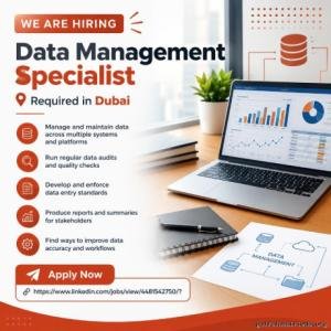 Data Management Specialist Required in Dubai