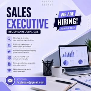 Sales Executive Required in Dubai