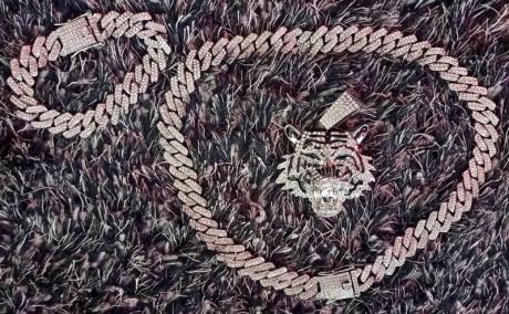 Cuban Bling Out Tiger Jewelry Set (Brand New)