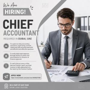 Chief Accountant Required in Dubai