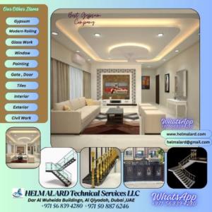 Office Gypsum Decoration Painting Company in Sharjah,Dubai,UAE