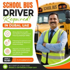 School Bus Driver Required in Dubai
