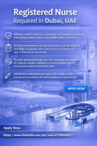 Registered Nurse Required in Dubai