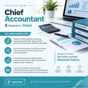 Chief Accountant Required in Dubai