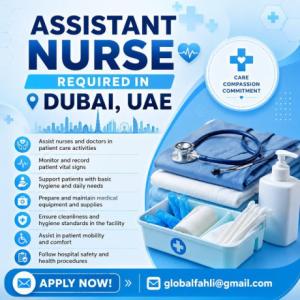 Assistant Nurse Required in Dubai