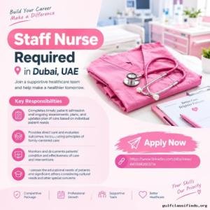 Staff Nurse Required in Dubai