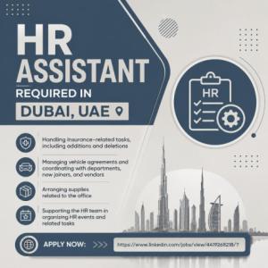 HR Assistant Required in Dubai