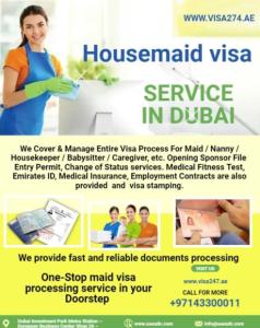 Family visa, House maid visa service in Ajman