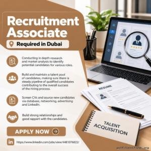 Recruitment Associate Required in Dubai