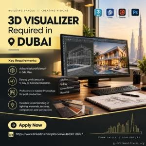 3D Visualizer Required in Dubai