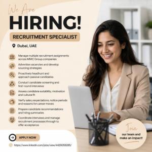 Recruitment Specialist Required in Dubai