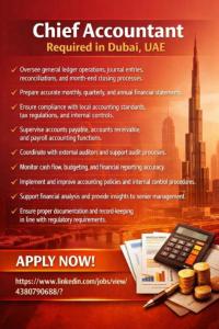 Chief Accountant Required in Dubai