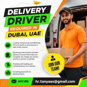 Delivery Driver Required in Dubai